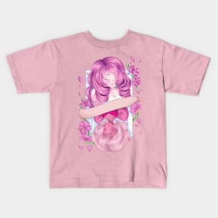 Rose and Pink back Kids T-Shirt